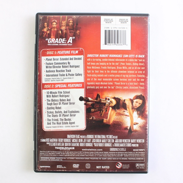 Planet Terror (DVD, Dimension, 2007)