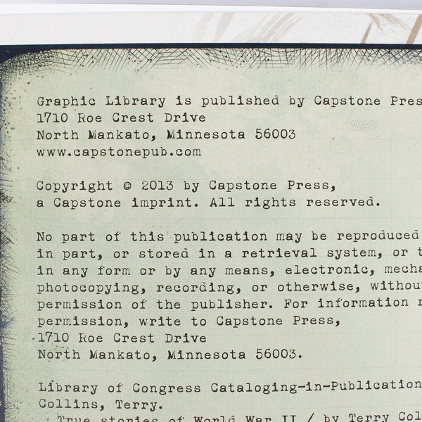 True Stories of World War II by Terry Collins 2013 Graphic Novel HC Ex-Library