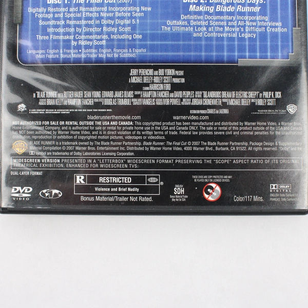 Blade Runner: The Final Cut DVD 2 Disc Special Edition 2007