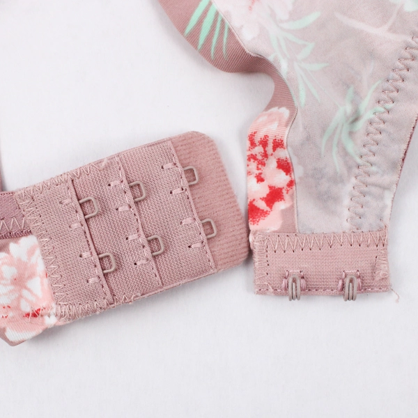 Vince Camuto Rose Pink Floral Padded Bra Size 38C Underwire Adjustable Strap