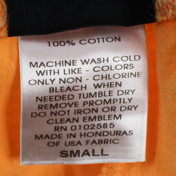 Women's Garland Sport Shorts Orange Size Small 100% Cotton Activewear