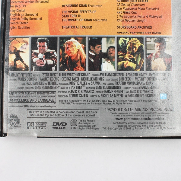 Star Trek II: The Wrath of Khan DVD 1982 Widescreen Directors Edition