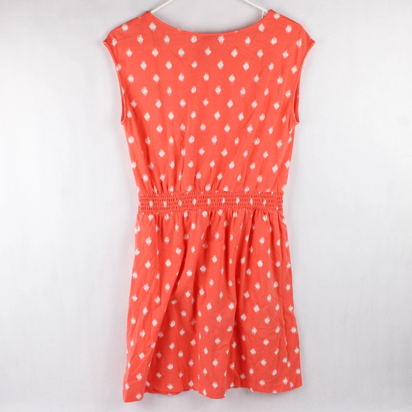 LOFT Women's Size XS Pink White Sleeveless Dress Elastic Waist