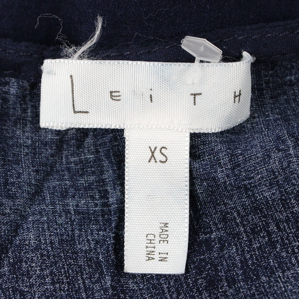 Leith Tunic Top Size XS Navy Blue Tribal Pattern 100% Rayon