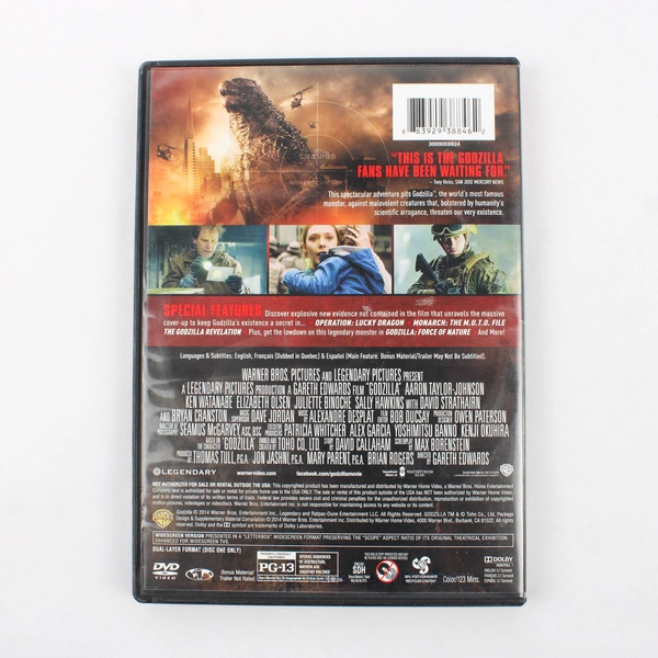 Godzilla DVD 2 Disc Set Warner Bros 2014 Director Gareth Edwards