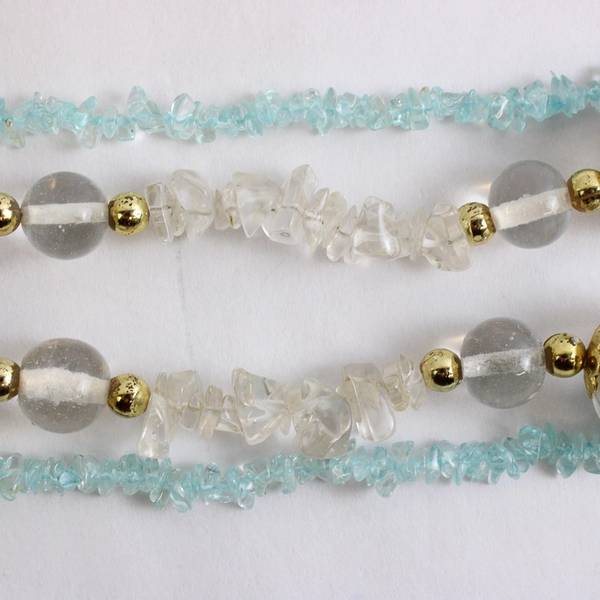 Vintage Chinese Illustration Design Millefiori Glass Beaded Statement Necklace