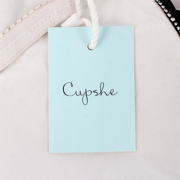 CUPSHE One-Piece Cut Deep V Black Floral One Piece Swinsuit Size M NWT