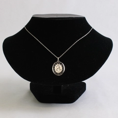 Sterling Silver Rose Pendant Necklace 19"