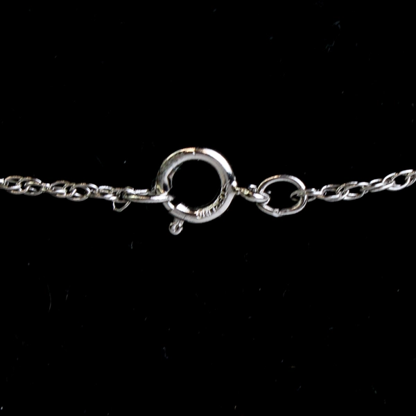 Sterling Silver Rose Pendant Necklace 19"