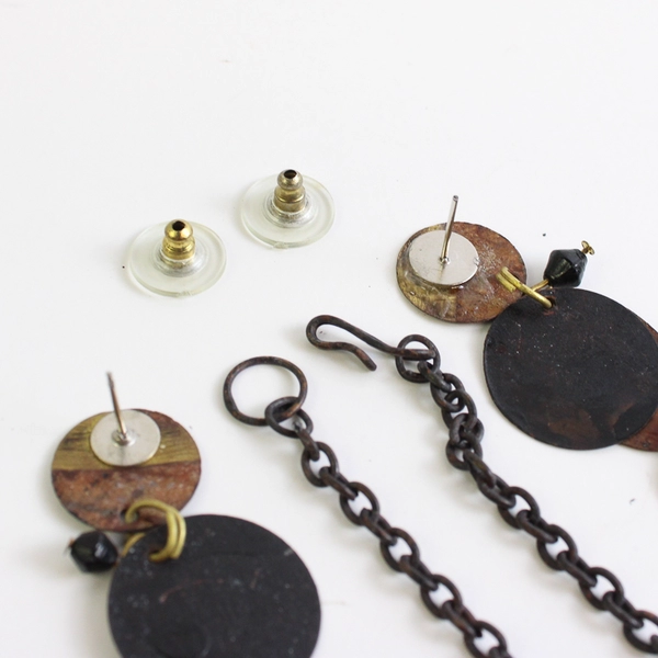 Vintage Craftworks Artisan Mixed Metal Necklace and Earrings Set