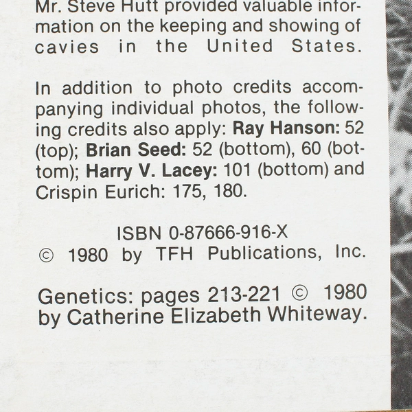 Encyclopedia of Guinea Pigs by Margaret Elward 1980 Hardcover