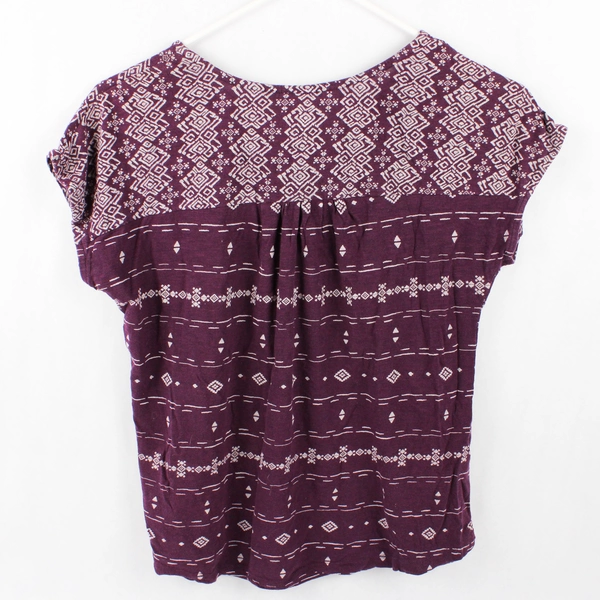 Great Northwest Indigo Women's Short Sleeve Top Purple Size Small
