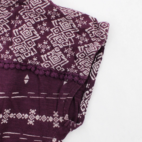 Great Northwest Indigo Women's Short Sleeve Top Purple Size Small