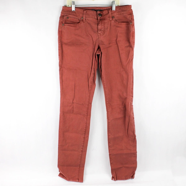 Level 99 Anthropologie Women's Jeans Lily Skinny Straight Size 28 Brown Rust