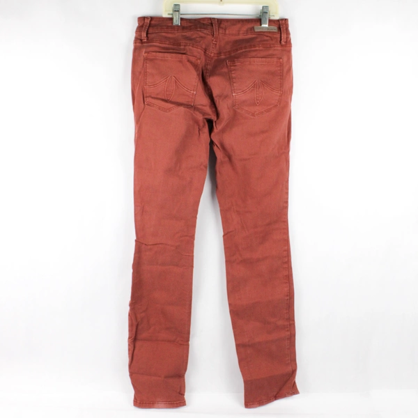 Level 99 Anthropologie Women's Jeans Lily Skinny Straight Size 28 Brown Rust