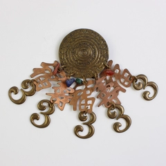 Vintage Marjorie Baer SF Mixed Metal Boho Brooch