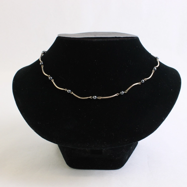Vintage Carolee Silver-Tone Station Chain Necklace 16" Length
