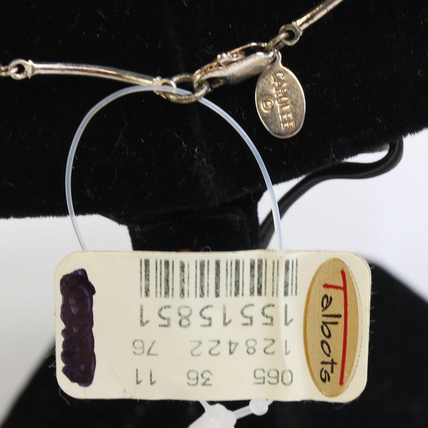 Vintage Carolee Silver-Tone Station Chain Necklace 16" Length