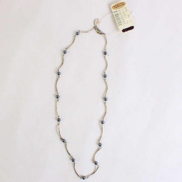 Vintage Carolee Silver-Tone Station Chain Necklace 16" Length