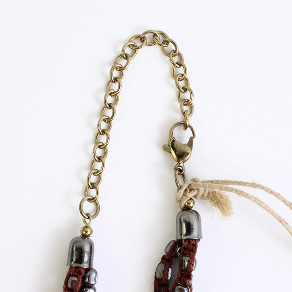 Richera Three-Strand Mixed Metal Beaded Necklace 38" Length