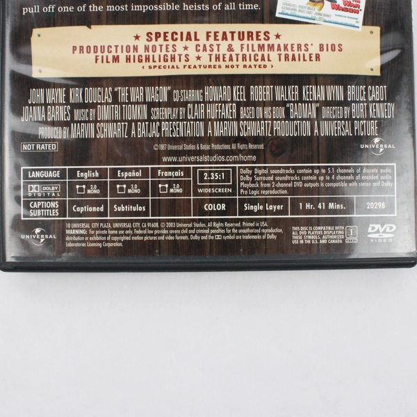 The War Wagon DVD Universal 1967 Director Burt Kennedy