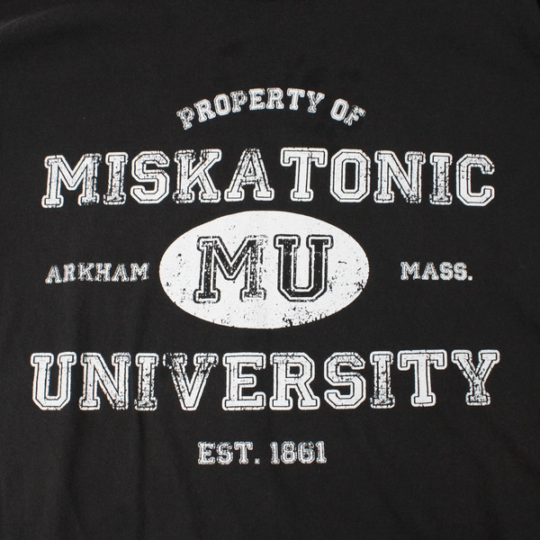 Delta Soft 'Property of Miskatonic University' Black Adult 3XL Shirt