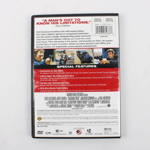 Clint Eastwood: Magnum Force (DVD, The Dirty Harry Collection, 1973)