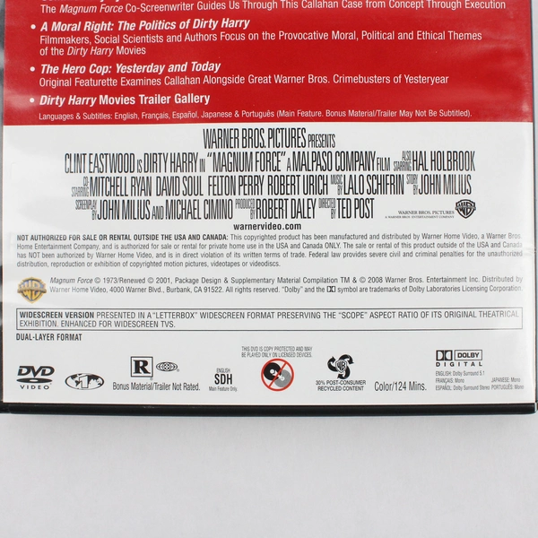 Clint Eastwood: Magnum Force (DVD, The Dirty Harry Collection, 1973)
