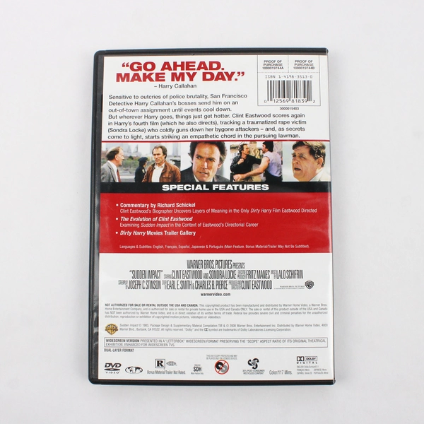 Clint Eastwood: Sudden Impact DVD The Dirty Harry Collection 1983