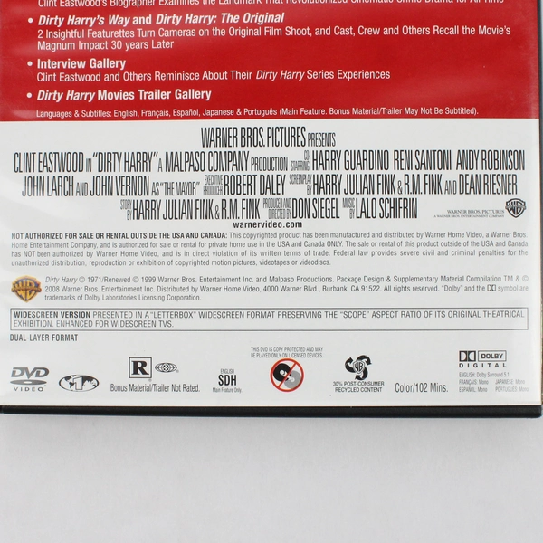Clint Eastwood: Dirty Harry (DVD, The Dirty Harry Collection, 1971)