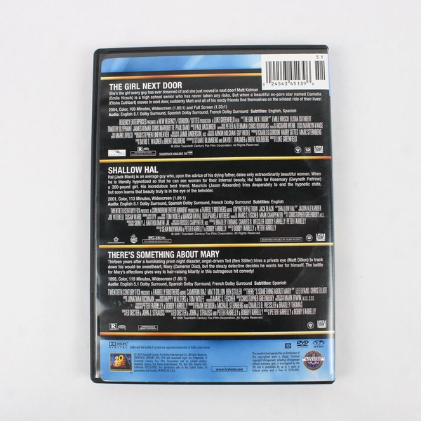 Triple Feature DVD Girl Next Door Shallow Hal Something About Mary Comedy Movie