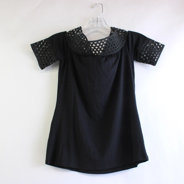 Montagne Solid Black Off-The-Shoulder Top Women's Size XS