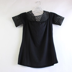 Montagne Solid Black Off-The-Shoulder Top Women's Size XS