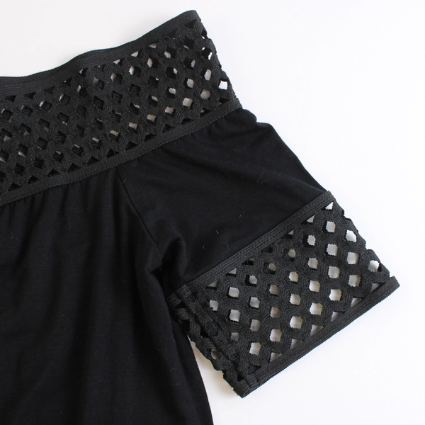 Montagne Solid Black Off-The-Shoulder Top Women's Size XS