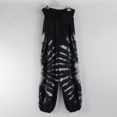 Lu's Chic Women's Navy Blue Tie-Dye Print Harem Pants Medium