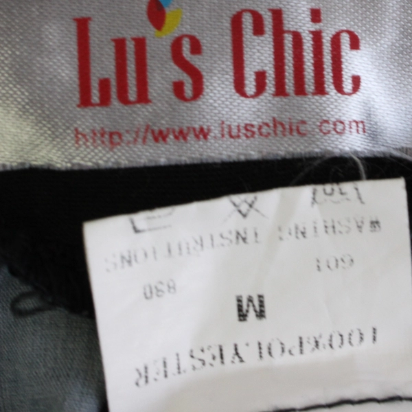 Lu's Chic Women's Navy Blue Tie-Dye Print Harem Pants Medium