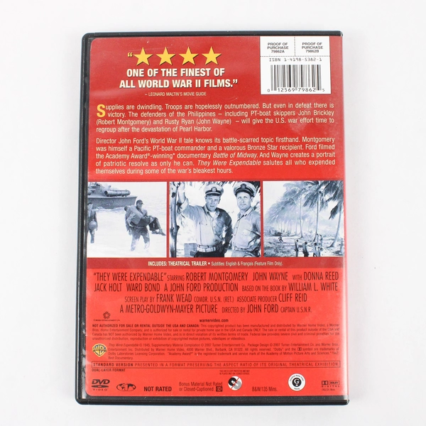 They Were Expendable DVD 1945