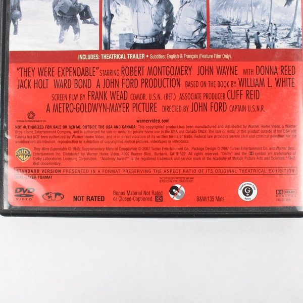 They Were Expendable DVD 1945