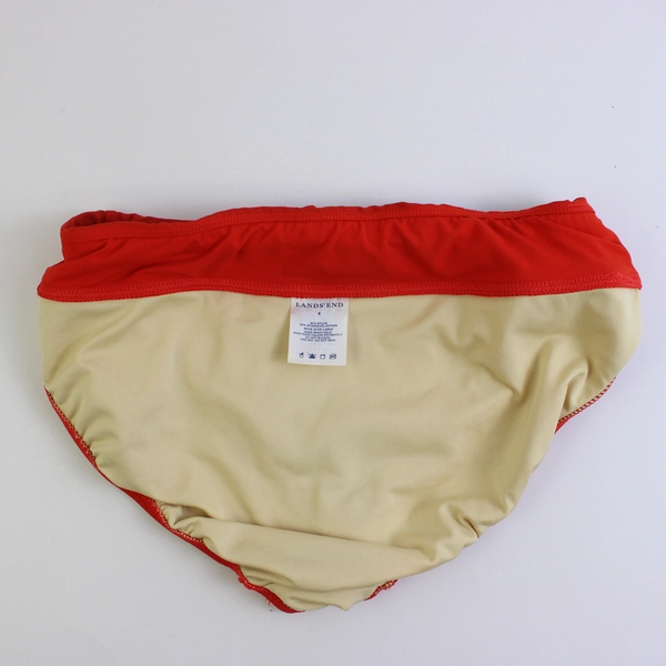 Lands' End Red-Orange Bikini Bottom Women's Size 6