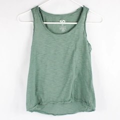 Sonoma Goods For Life Sage Green Cotton Blend Cropped Tank Top Women's Size XS