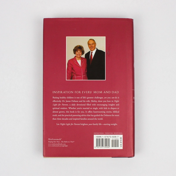 Night Light for Parents by James & Shirley Dobson 2002 Hardcover Dust Jacket