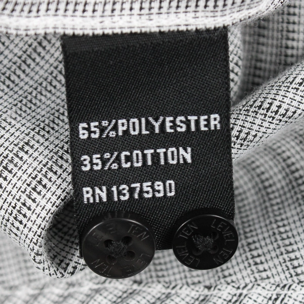 Level Ten Gray and Black Pinstripe Button-Up Men's Size 2XL