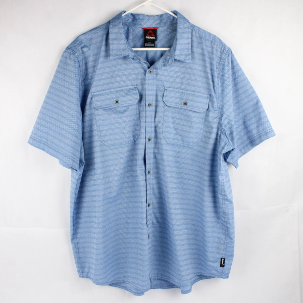 Gerry Light Blue Short-Sleeved Button-Up Men's Size 2XL