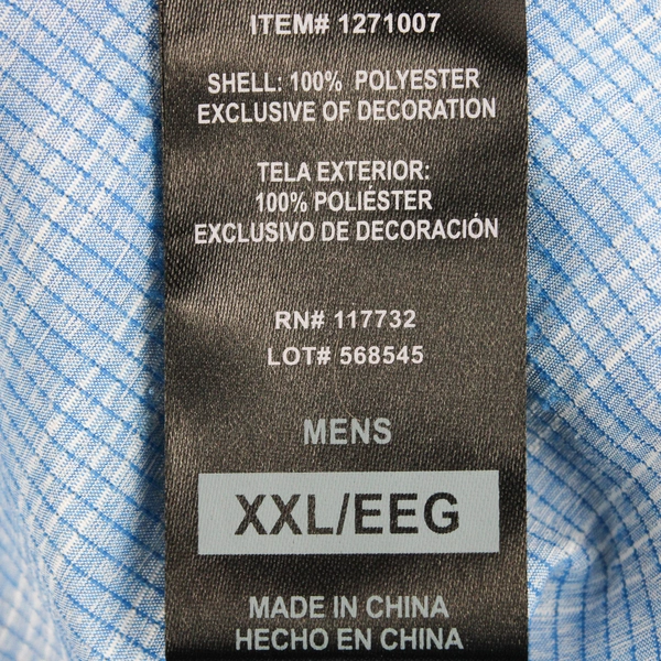 Gerry Light Blue Short-Sleeved Button-Up Men's Size 2XL