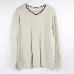 Covington Off-White Knit Cotton Crew Neck Sweater Men's Size 2XL