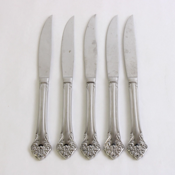 Lot Of 5 Reed & Barton Elegante Stainless Flatware Knives