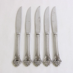 Lot Of 5 Reed & Barton Elegante Stainless Flatware Knives