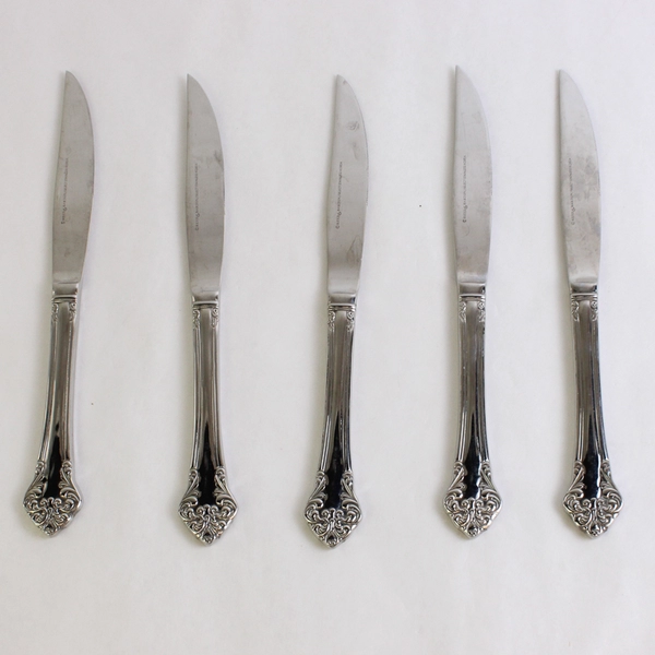 Lot Of 5 Reed & Barton Elegante Stainless Flatware Knives