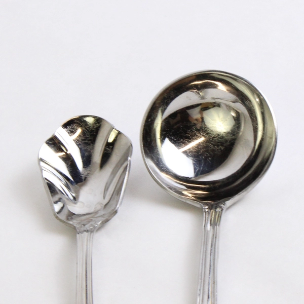 Lot Of 3 Reed & Barton Elegante Stainless Flatware Serving Knife Ladle & Spoon