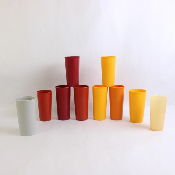 Lot of 10 Vintage Tupperware Plastic Tumbler Cups #873 #115 #116